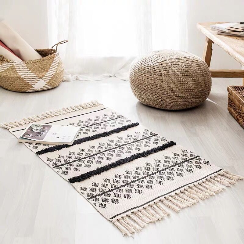 Retro Bohemian Hand Woven Tassel Carpet Rug - Zayd’s Department Store
