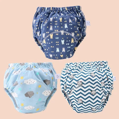 Baby Reusable Potty Training Pants Toddler Cotton Ecological Cloth Diaper Panties Waterproof Washable Nappies Boy Girl Underwear