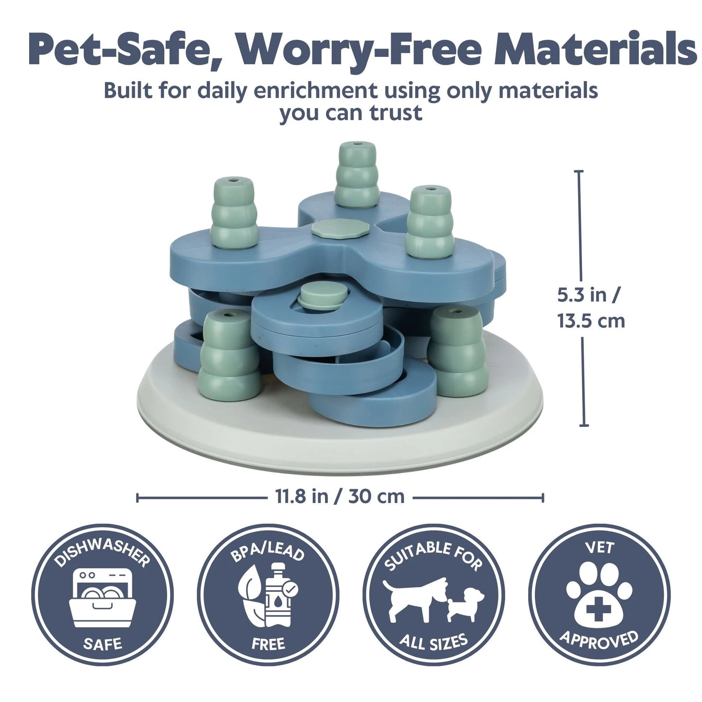 Dog Activity Flower Strategy Game, Level 3, Advanced Dog Puzzle Toy, Treat Dispenser