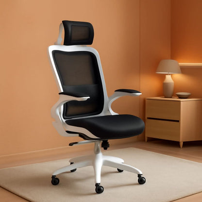 Ergonomic High Back Mesh Office Chair With Wheels Black-0
