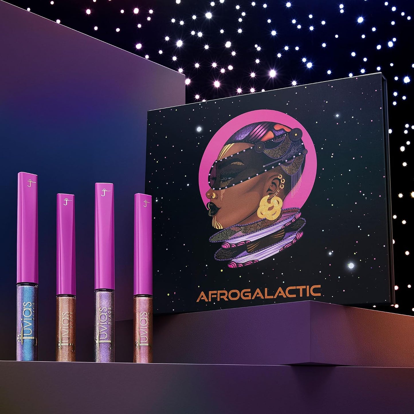 Afrogalactic Glitter Liner Unique - Glitter Liquid, Waterproof, Multi-Dimensional Gel, Metallic Liquid, Holographic, and Iridescent Liner