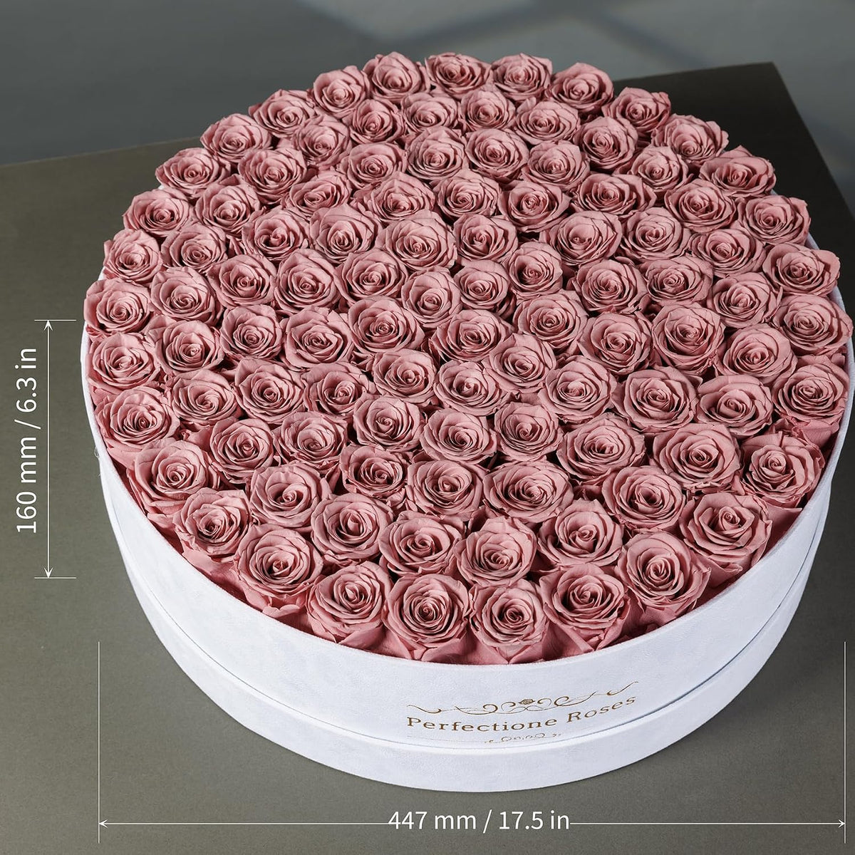 100 Preserved Roses in Velvet Box, Flowers for Delivery