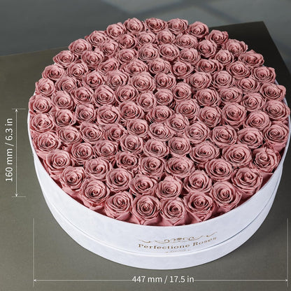 100 Preserved Roses in Velvet Box, Flowers for Delivery