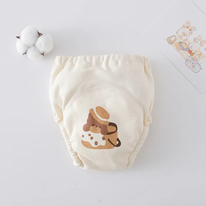 Cute Baby Waterproof Reusable Training Pants Cotton Baby Diaper Infant Shorts Nappies Panties Nappy Changing Underwear Cloth New
