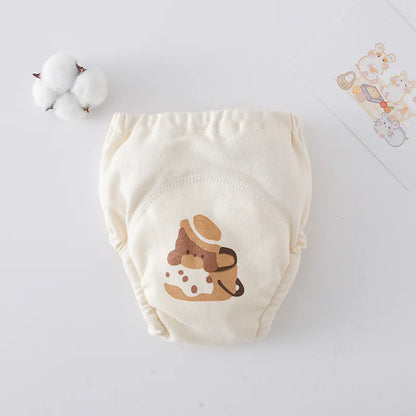 Cute Baby Waterproof Reusable Training Pants Cotton Baby Diaper Infant Shorts Nappies Panties Nappy Changing Underwear Cloth New