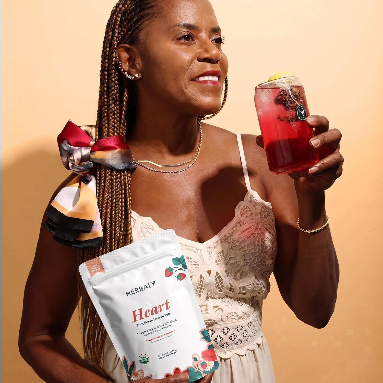 Herbaly Heart Organic Herbal Tea - Heart Health & Circulation, 28 Ct
