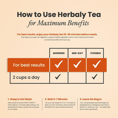 Herbaly Heart Organic Herbal Tea - Heart Health & Circulation, 28 Ct