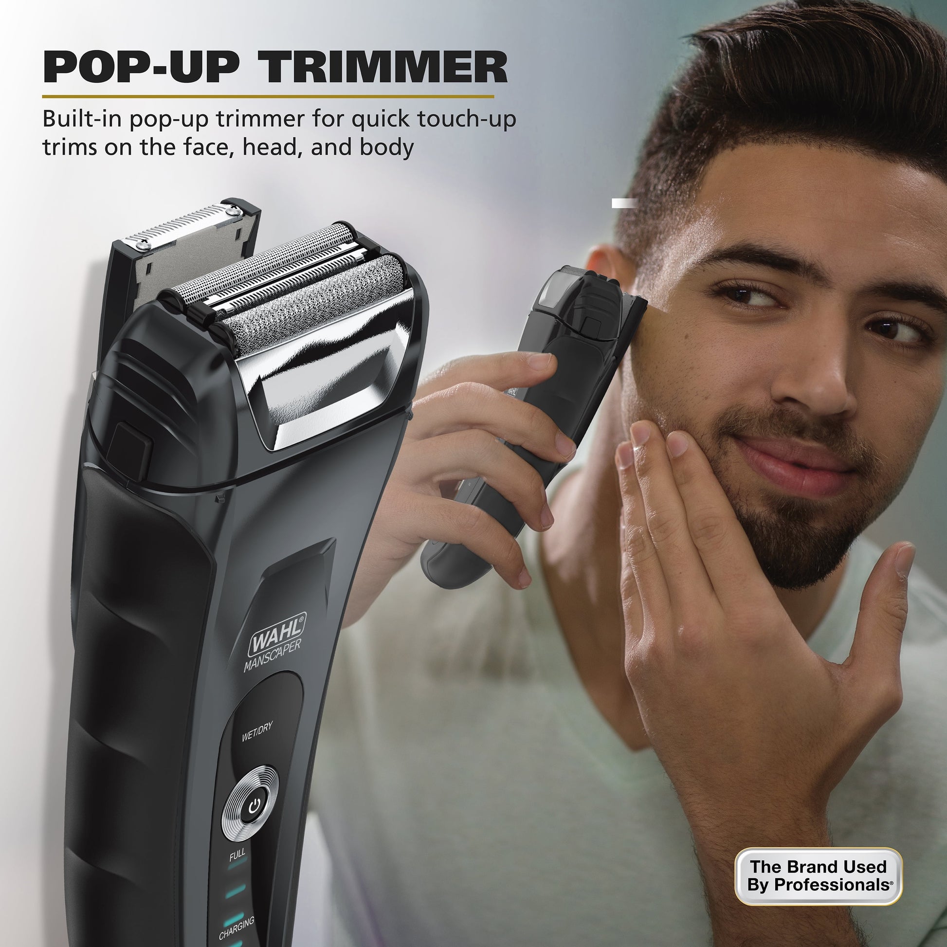Manscaper Shaver, Lithium Ion Rechargeable, Waterproof Wet/Dry Flex Hypoallergenic Foils, for Men, 7074
