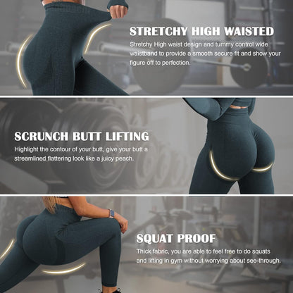Women Scrunch Butt Lifting Leggings for Women Seamless High Waisted Workout Yoga Pants Gym Booty Tights