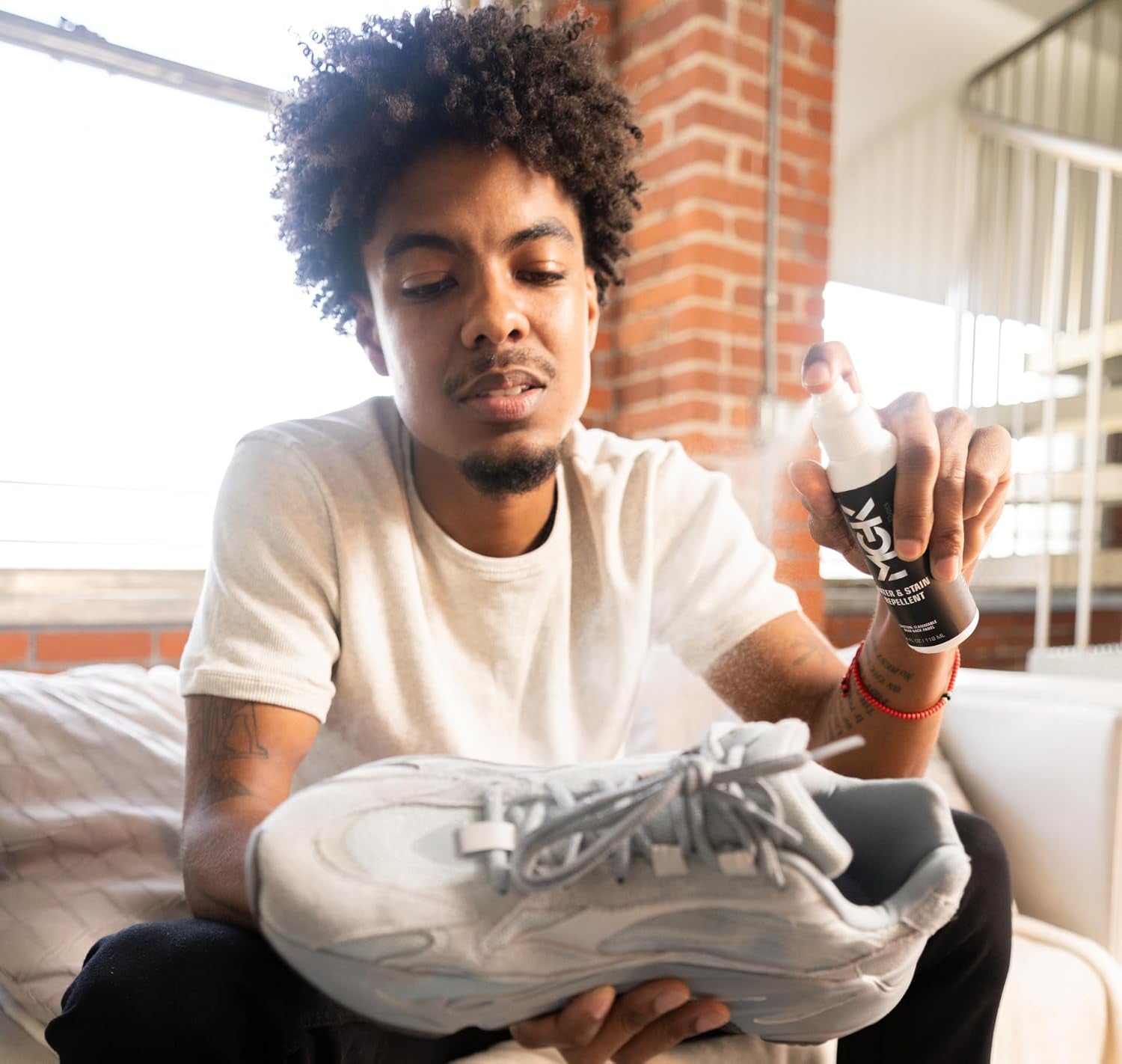 MVP Shoe Cleaner Kit Shoe Cleaner & Conditioner, Water & Stain Repellent, White Touch up & Brush