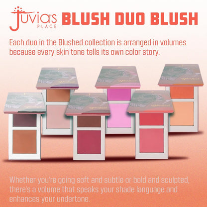 Duo Blush Vol 6, Shimmer Glow Makeup Powder - All Skin Color