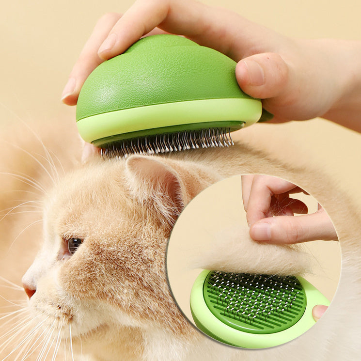 Brosse pour chat, épilateur de poils, outil de toilettage pour chien en forme d'avocat, peignes pour animaux de compagnie, brosse en acier inoxydable, aiguille de nettoyage pour animaux de compagnie