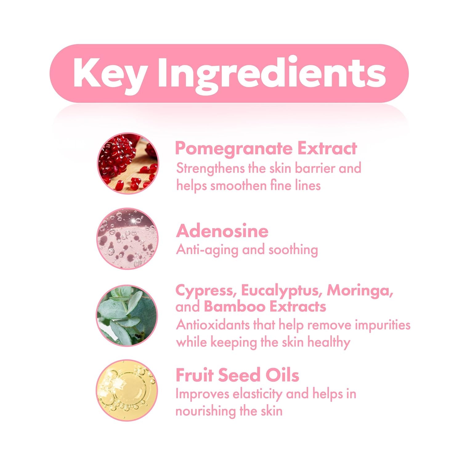 Pomegranate Nutri-Moisturizing Facial Cleanser (4.9 Oz) – Gentle Daily Korean Face Wash W/Adenosine & Pomegranate Extract | Korean Face Cleansing Foam for Hydration & Elasticity
