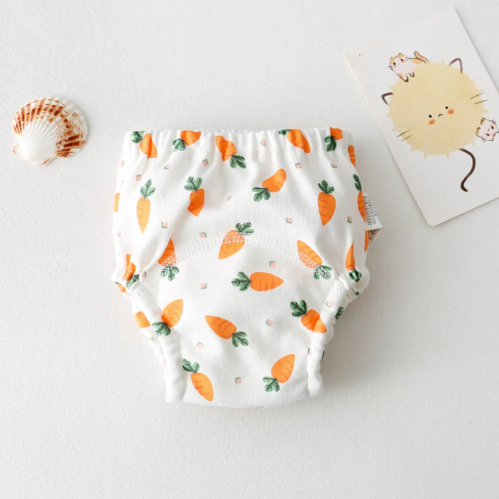 New Baby Waterproof Washable Training Pants Cartoon Cotton Baby Diaper Infant Shorts Nappies Panties Nappy Changing Underwear