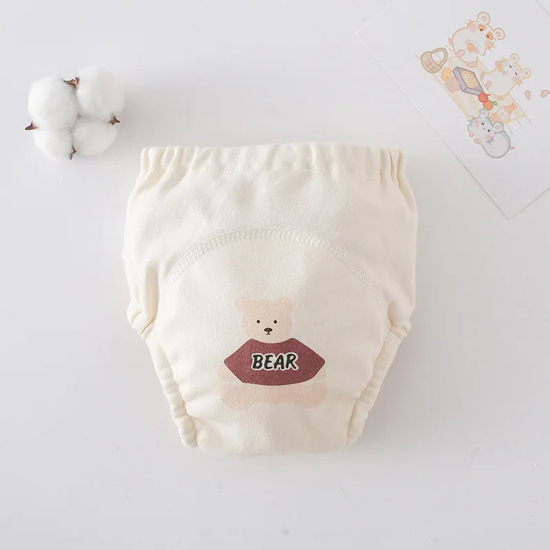 Cute Baby Waterproof Reusable Training Pants Cotton Baby Diaper Infant Shorts Nappies Panties Nappy Changing Underwear Cloth New