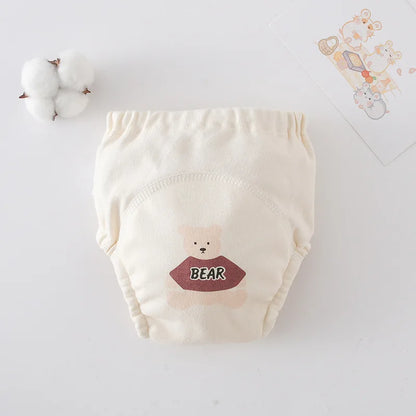 Cute Baby Waterproof Reusable Training Pants Cotton Baby Diaper Infant Shorts Nappies Panties Nappy Changing Underwear Cloth New