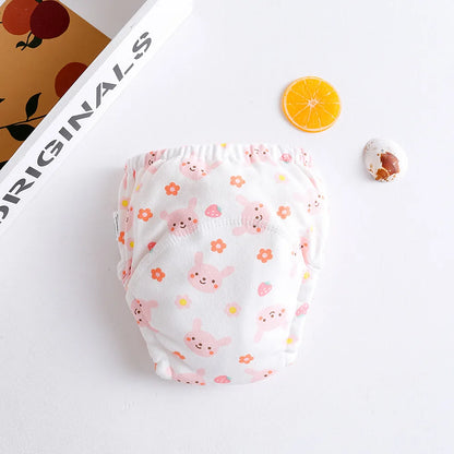 New Baby Waterproof Washable Training Pants Cartoon Cotton Baby Diaper Infant Shorts Nappies Panties Nappy Changing Underwear