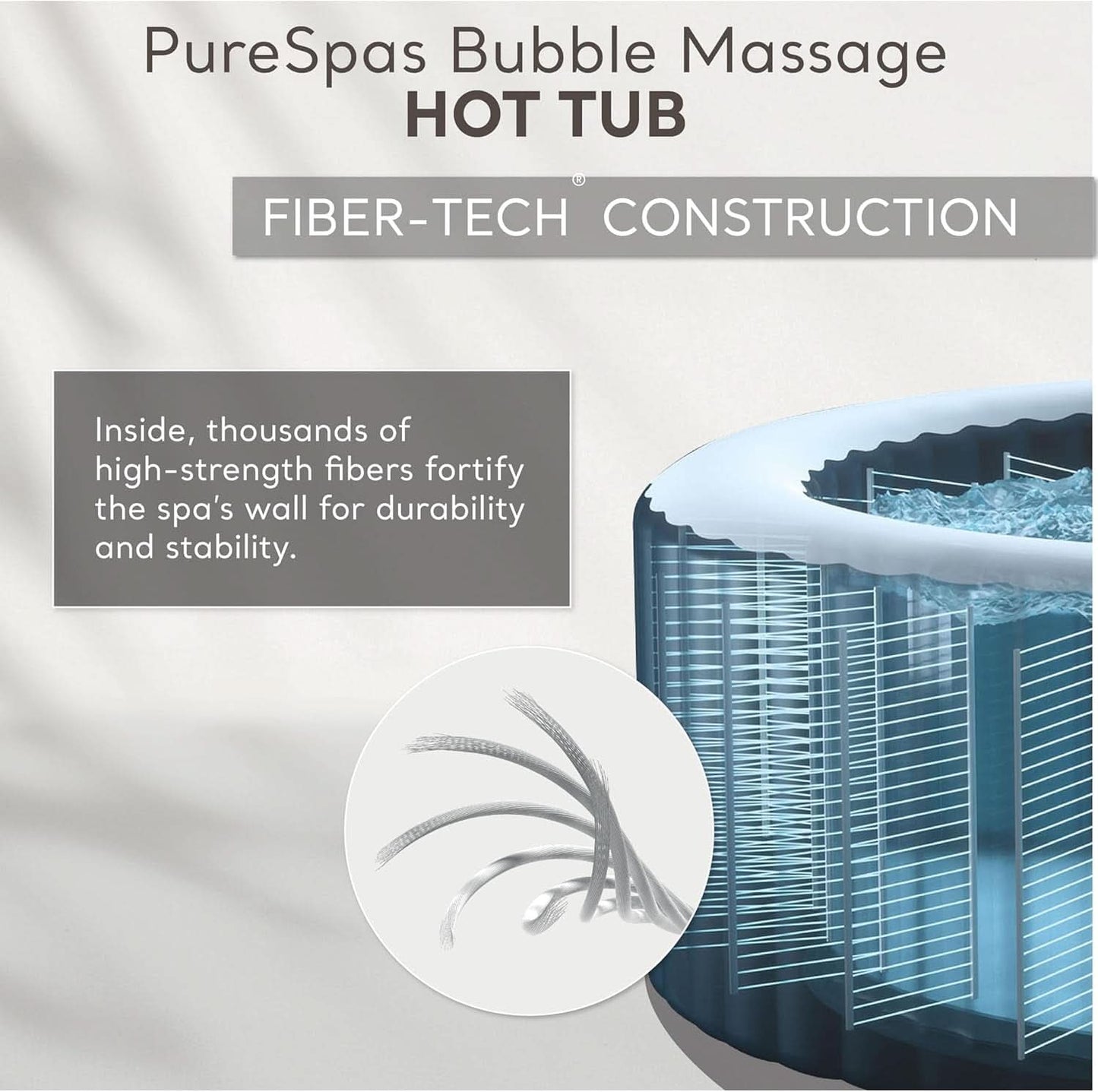 6 Person Inflatable Hot Tub With 140 Bubble Jets Spa-3