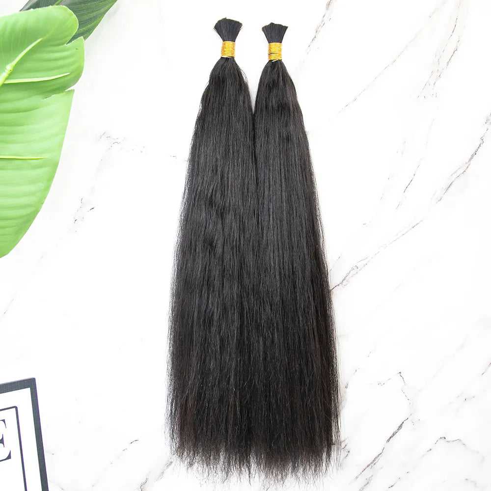 Double Drawn Burmese Wet and Wavy Human Braiding Hair
