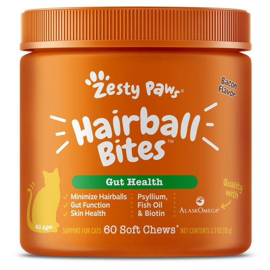 Hairball Chews Bacon Flavor, 60 Count