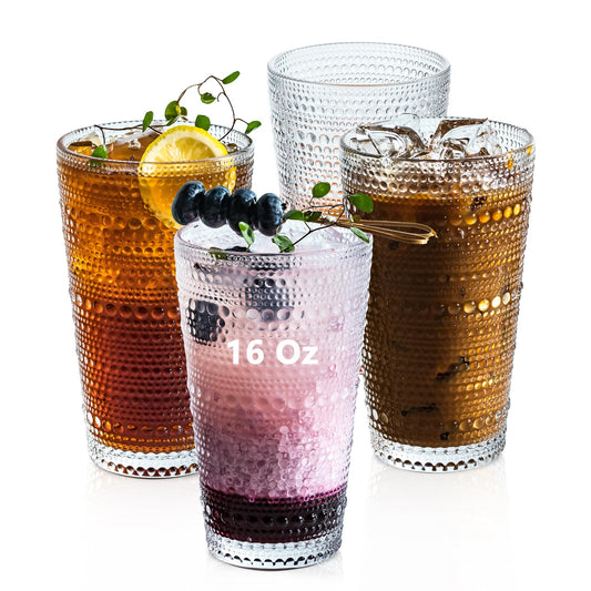 Kemorala Hobnail Drinking Glasses - Set of 4