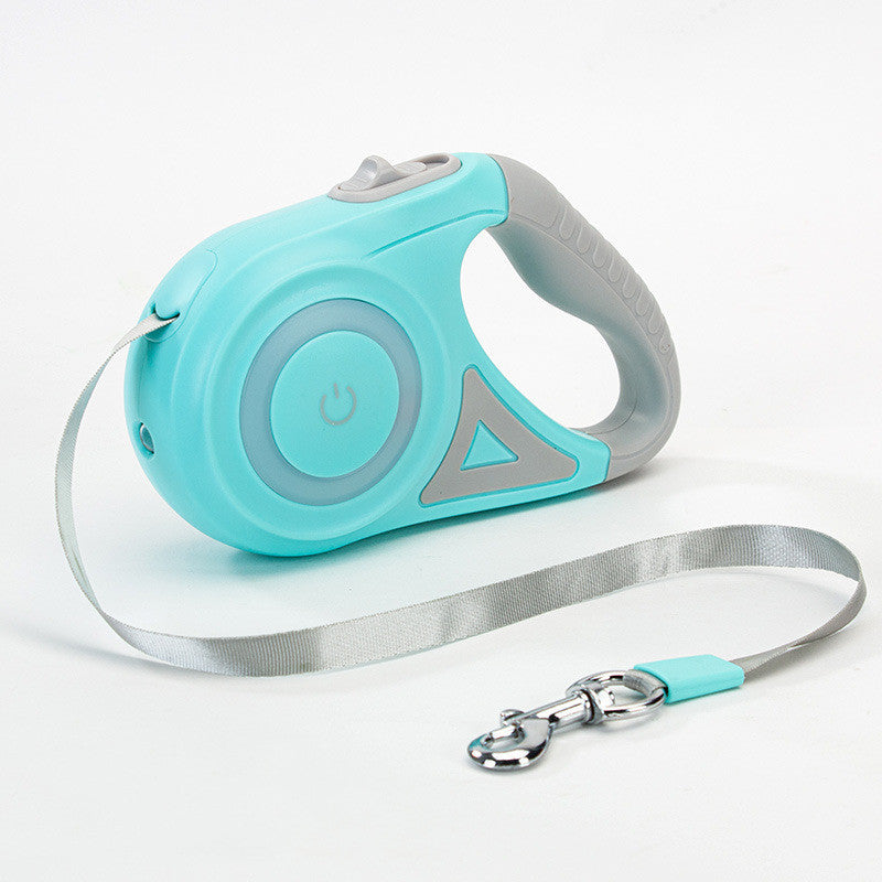 Laisse rétractable pour chien et collier pour chien Spotlight Corde de traction automatique pour chien et chat pour petits et moyens chiens Produit pour animaux de compagnie