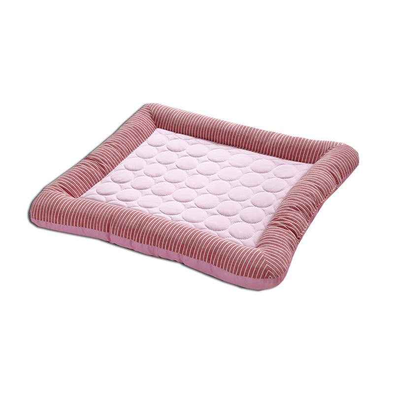 Tapis rafraîchissant pour animaux de compagnie, lit pour chiens, chats, chiots, chatons, tapis rafraîchissant pour animaux de compagnie, couverture en soie glacée, matériau doux pour dormir en été, bleu, respirant