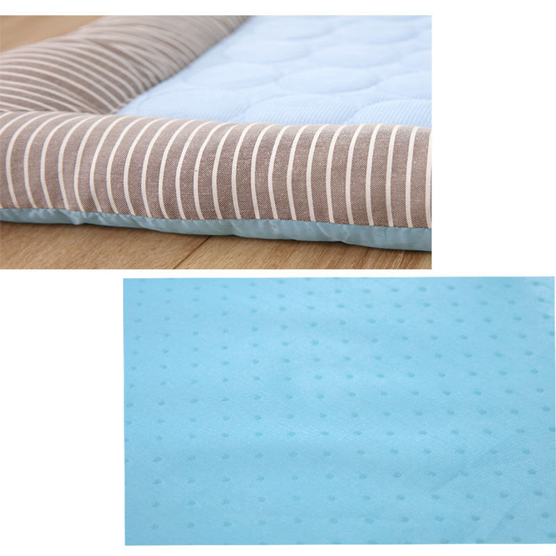 Tapis rafraîchissant pour animaux de compagnie, lit pour chiens, chats, chiots, chatons, tapis rafraîchissant pour animaux de compagnie, couverture en soie glacée, matériau doux pour dormir en été, bleu, respirant