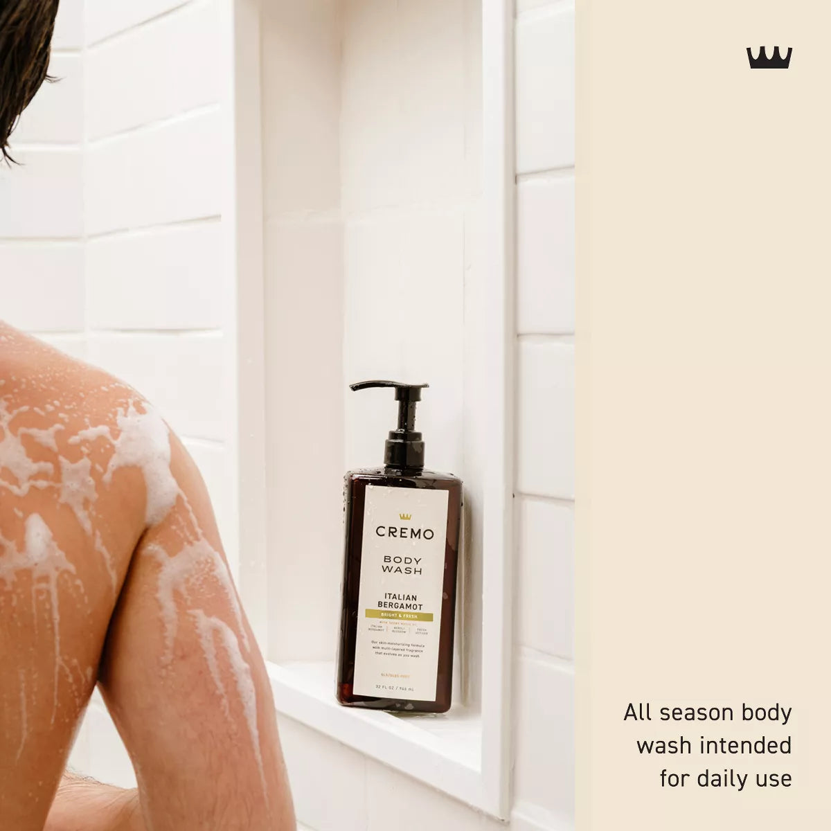 Cremo Italian Bergamot Body Wash - 32 Fl Oz: Liquid, for Normal Skin, Whole Body, Pump Bottle
