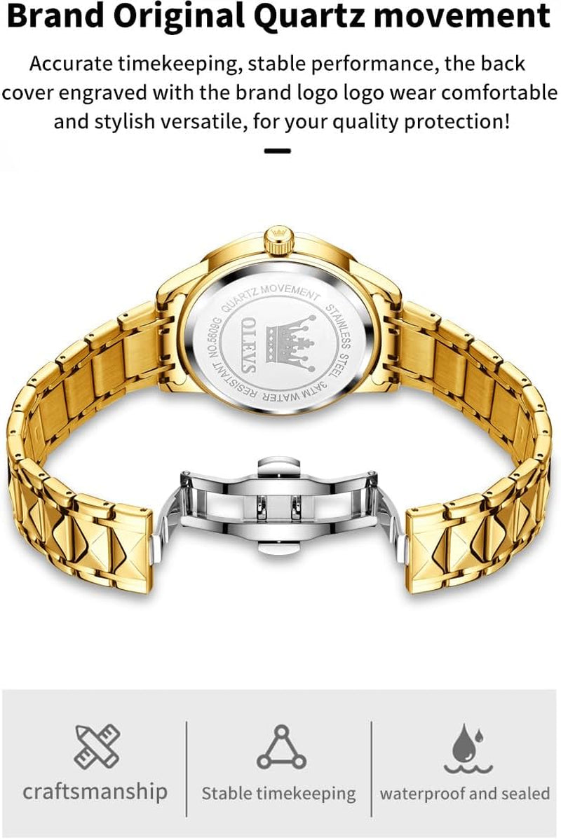 Watches for Men Luxury Diamond Casual Large Dial Watches Stainless Steel Waterproof Business Dress Analog Luminous Date Mens Watches