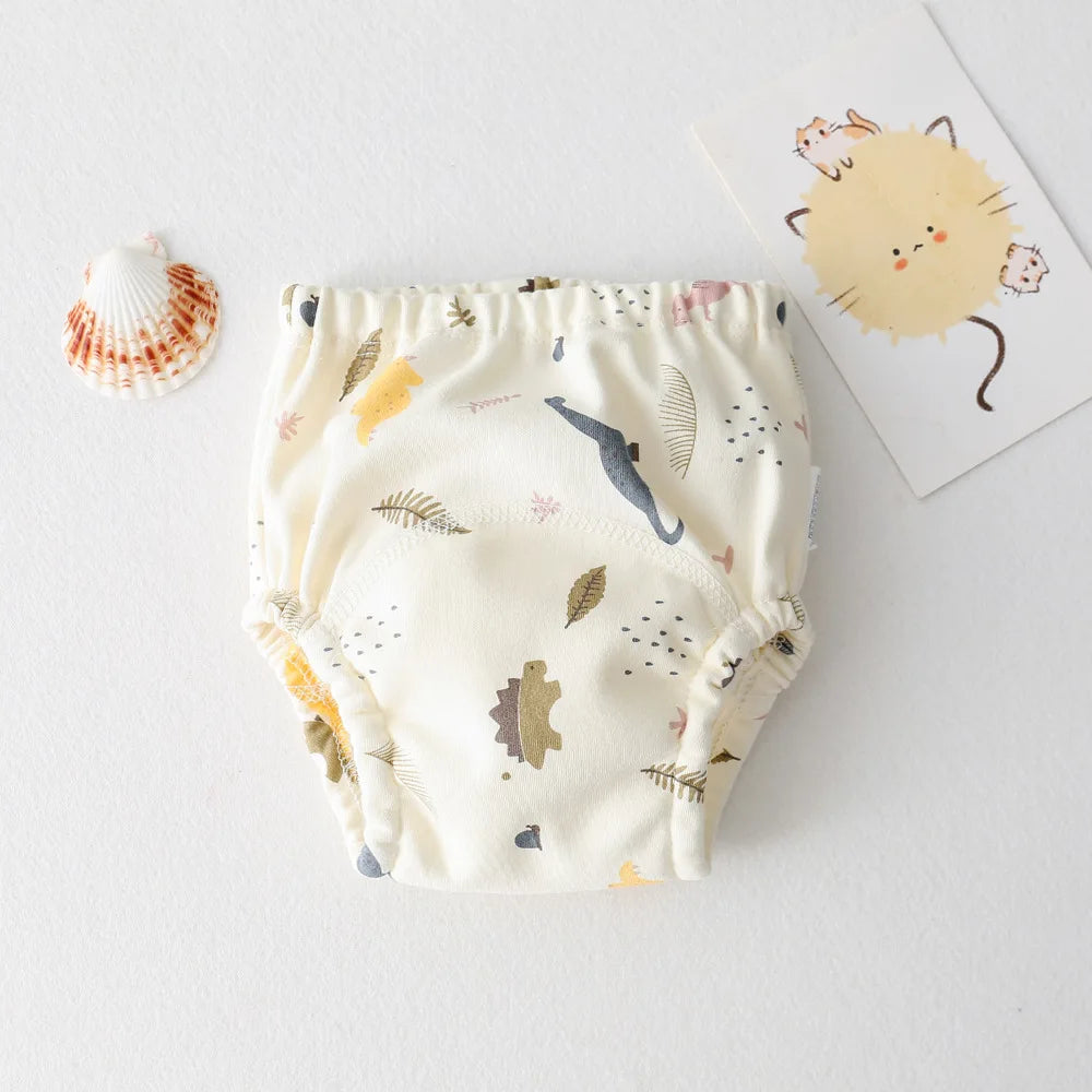 Cute Baby Waterproof Reusable Training Pants Cotton Baby Diaper Infant Shorts Nappies Panties Nappy Changing Underwear Cloth New