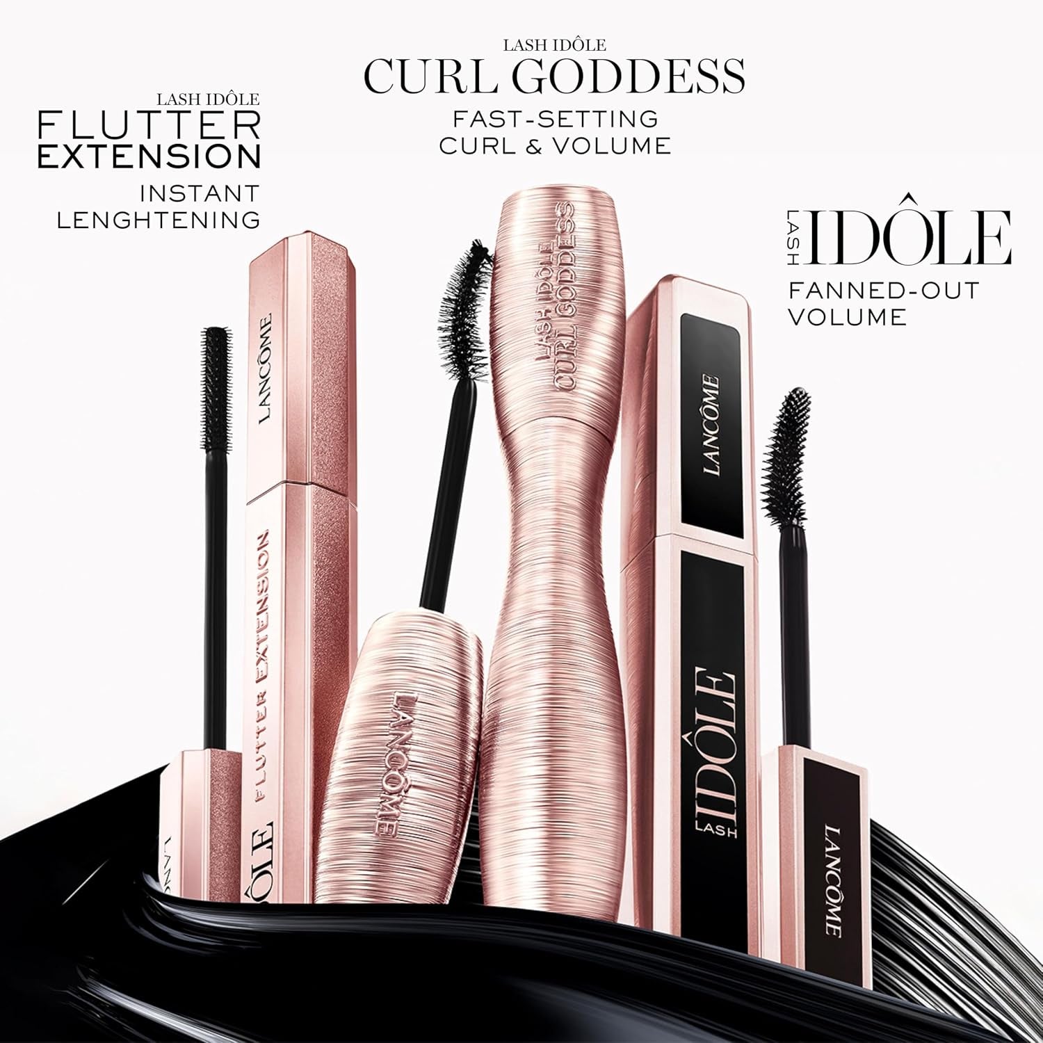 Lancôme Curl Goddess Mascara – Volumizing & Curling Mascara - 01 Black | Volume Mascara for Dramatic Lashes - 1.5X Curl Boost, +800% Volume, 30H Hold - Clump-Free, Weightless & Fanned-Out Lashes