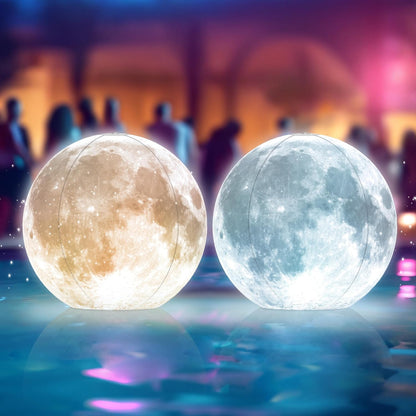 Floating Pool Lights - Solar Light up Moon Balls, Warm/Cool (2-Pack)