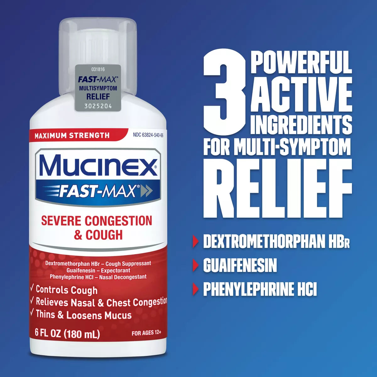 Mucinex Max Strength Severe Congestion & Cough Medicine - Liquid - 6 Fl Oz: Original Flavor, 1 Pack, with Guaifenesin 400Mg