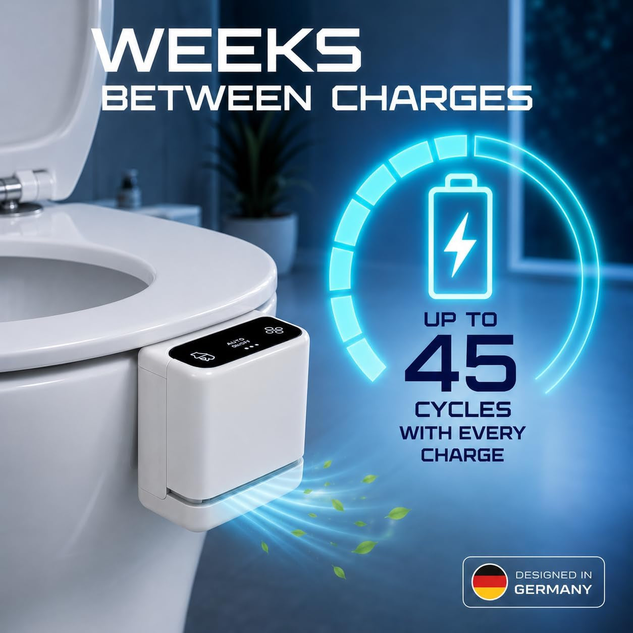 Aircube Rechargeable Automatic Toilet Odor Eliminator