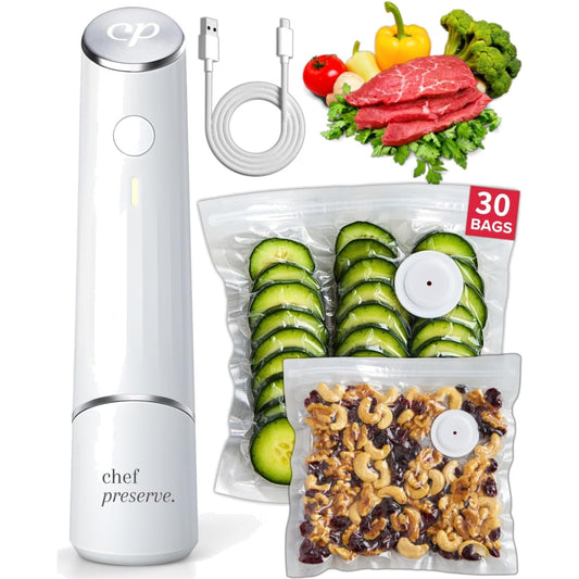 Compact Vacuum Sealer for Food Vacuum Sealer Machine + 30 Reusable Vacuum Bag...