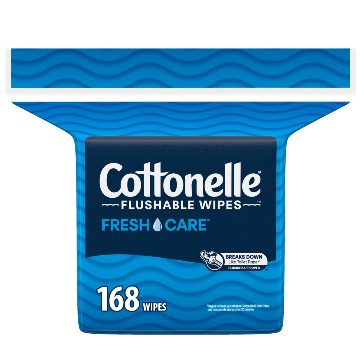 Cottonelle Fresh Care Flushable Wet Wipes Adult Wet Wipes 1 Refill Pack 168 Wipes Per Pack Packaging May Vary