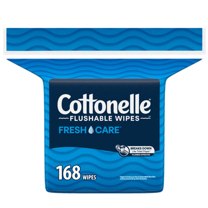 Cottonelle Fresh Care Flushable Wet Wipes Adult Wet Wipes 1 Refill Pack 168 Wipes Per Pack Packaging May Vary