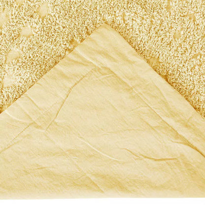 Rio Collection Floral Design Yellow Standard 100% Cotton Tufted Chenille Sham