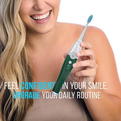UV Sanitizing Sonic Toothbrush and Cleaning Station, Electric Toothbrush, Dual Speed Setting, Evergreen