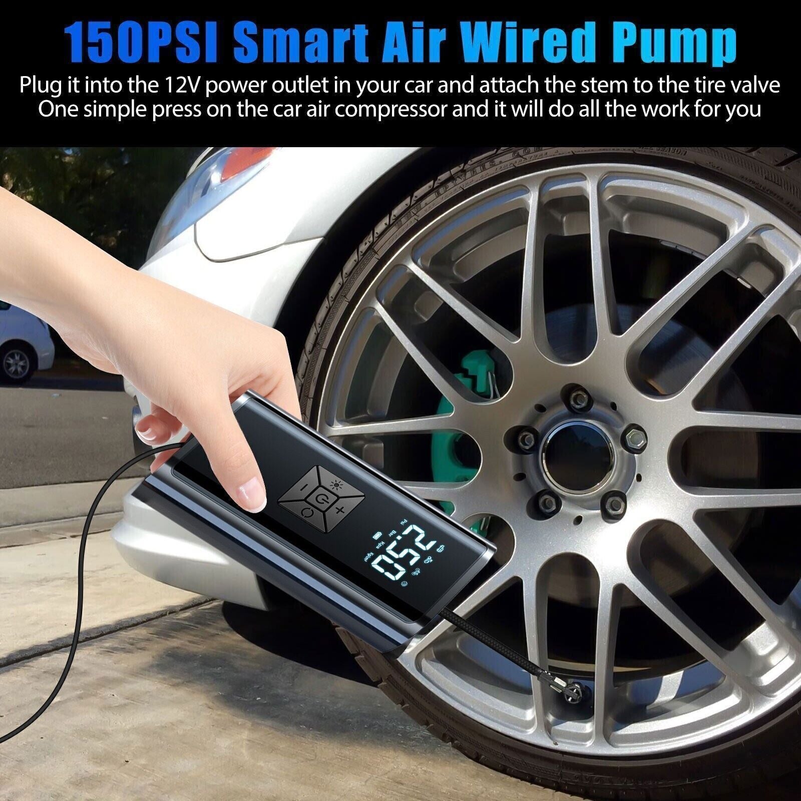 150 PSI Tire Inflator Car Air Compressor - Zayd’s Department Store