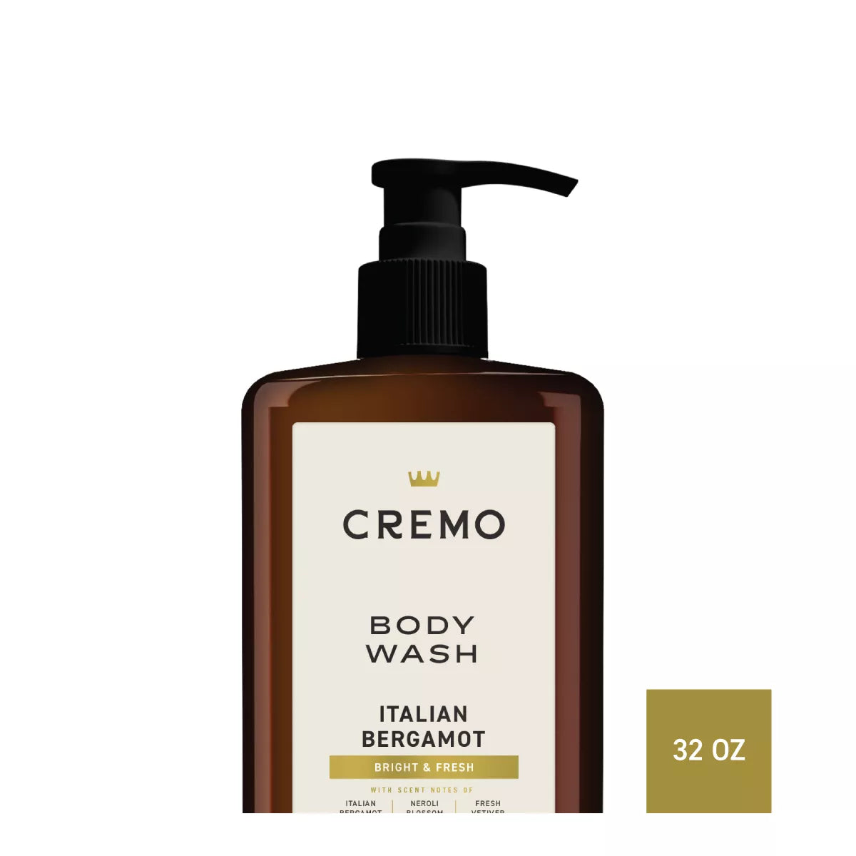 Cremo Italian Bergamot Body Wash - 32 Fl Oz: Liquid, for Normal Skin, Whole Body, Pump Bottle