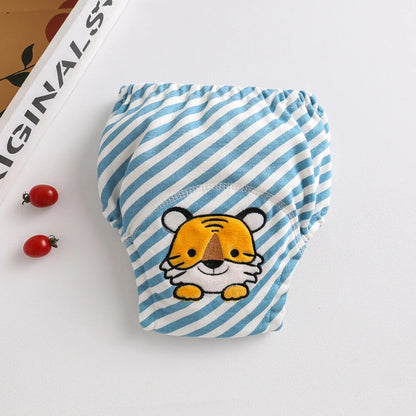 New Baby Waterproof Washable Training Pants Cartoon Cotton Baby Diaper Infant Shorts Nappies Panties Nappy Changing Underwear