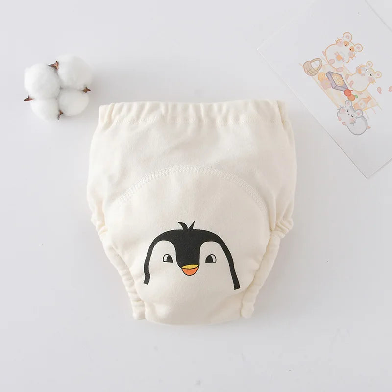 Cute Baby Waterproof Reusable Training Pants Cotton Baby Diaper Infant Shorts Nappies Panties Nappy Changing Underwear Cloth New