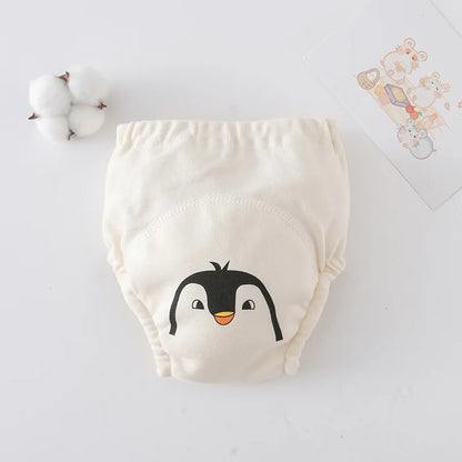 Cute Baby Waterproof Reusable Training Pants Cotton Baby Diaper Infant Shorts Nappies Panties Nappy Changing Underwear Cloth New