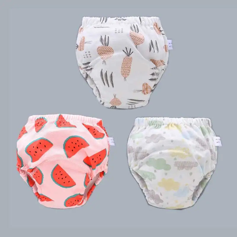 Baby Reusable Potty Training Pants Toddler Cotton Ecological Cloth Diaper Panties Waterproof Washable Nappies Boy Girl Underwear