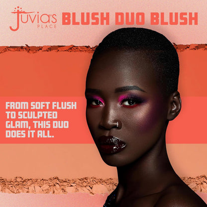 Duo Blush Vol 6, Shimmer Glow Makeup Powder - All Skin Color