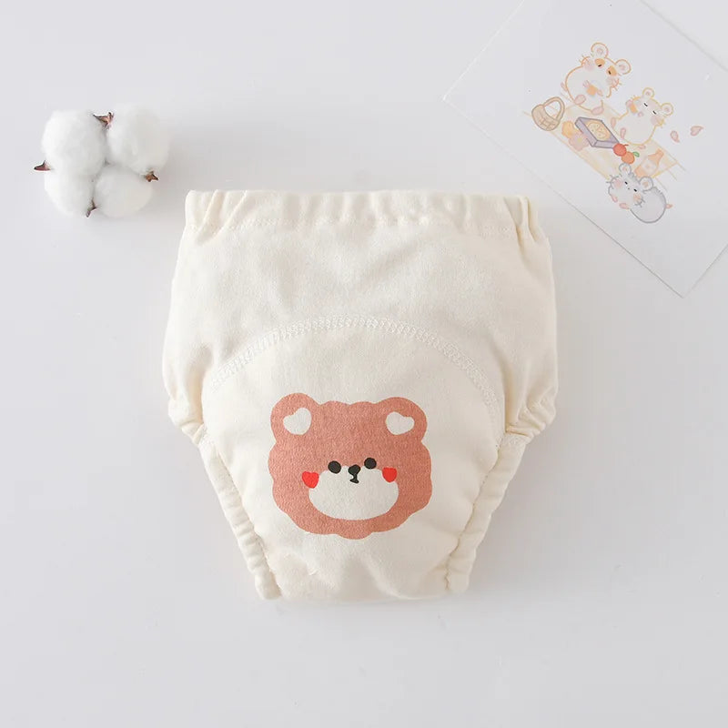 Cute Baby Waterproof Reusable Training Pants Cotton Baby Diaper Infant Shorts Nappies Panties Nappy Changing Underwear Cloth New