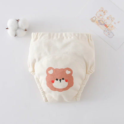 Cute Baby Waterproof Reusable Training Pants Cotton Baby Diaper Infant Shorts Nappies Panties Nappy Changing Underwear Cloth New
