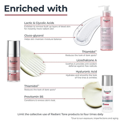 Radiant Tone Night Skin Routine Bundle, Variety Pack, 3 Items